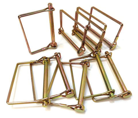 Ten Pack One Quarter Inch Wire Lock Pins For Trailer Couplers And Hitch Pins Heavy Duty Safety Shaft Locking Pins For Farm Trailers Wagons