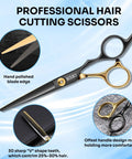 Pro Grade Hair Cutting Scissors Set 15 Pieces Stainless Steel Hairdressing Shears Kit For Barber Shop Salon Home Use