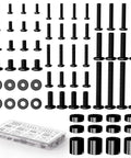 Tv Wall Mount Hardware Kit With M4 M5 M6 M8 Bolts Washers And Spacers For Most 80 Inch Tv Displays Vesa Ready All In One Mounting Set Black