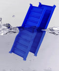Hella Sturdy 4 Tier Metal Shelving Unit Boltless Heavy Duty Storage Rack Built For Garage Workshop Setup Features Big Time Reinforced Steel Shelves For Tools, blue shelving unit floating in water.