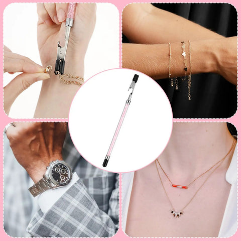 2 In 1 Stainless Steel Bracelet Helper Tool For No Hassle Slip On Wear And Clasp Fastening Jewelry Clasp Helper for necklaces