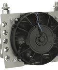 Atomic Cool Remote Cooler with electric fan and high efficiency plate fin core, black finish, mounts anywhere