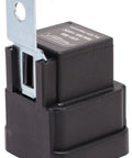 Close-up of Weatherproof Automotive Relay And Socket Kit for Off Road Lights, 50A NO and 30A NC, showing metal mounting bracket.