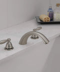 Two Handle Widespread Roman Tub Faucet Trim Kit Brushed Nickel Finish for 3 Hole 8 to 16 Inch Configurations Easy Install