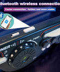 CL Funny Kids Electric Stringless Guitar With DJ Turntable And Lights showing Bluetooth controls and knobs for easy connectivity.