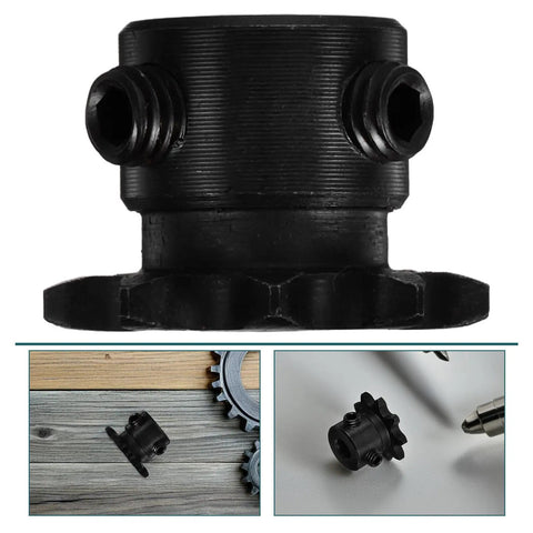 Super Tough 9 Tooth Sprocket Assembly Made From Durable Carbon Steel Featuring Roller Single Strand Component with threaded design.