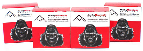 Badass Front And Rear Wheel Bearing Kits Compatible With Ranger 500 700 400 Ev Models displayed in red packaging.
