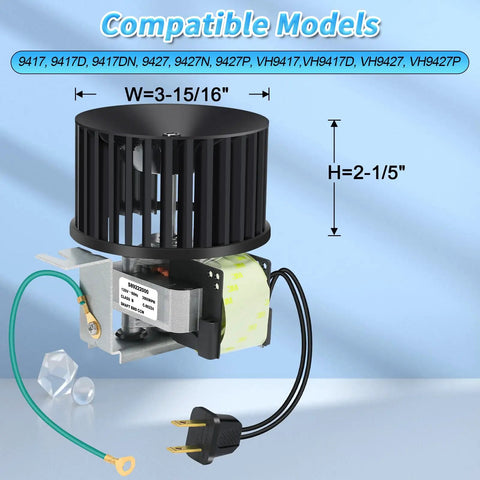 High Airflow Replacement Motor Assembly For Bathroom Exhaust Fans Ultra Quiet Upgrade Compatible With Models 9417 9417D
