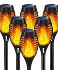 Outdoor Solar Torch Lights With Flickering Flame Effect For Patio Garden Pathway Decor Waterproof Yard Lighting For Safe Ambience