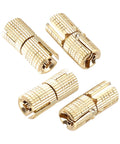 Hidden Copper Brass Cabinet Hinges 8mm 180 Degree Opening 4 Pack No Brainer Easy Install For Jewelry Boxes And DIY Projects