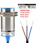 Ultra Reliable Shielded M30 Capacitive Proximity Sensor Switch LJC30A3 10 Z AY, 3-wire, shown with labeled wires.