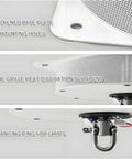 Close-up of the Heavy Duty Electric Chandelier Lift Kit base plate with mounting holes and heat dissipation features.