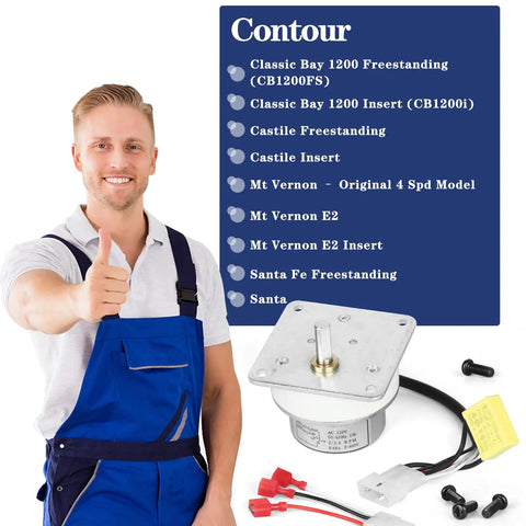 Auger Feed Motor Replacement For Fireplaces And Inserts Easy Install Compatible With 812-4421 812-4420 7000-500 Classic Bay