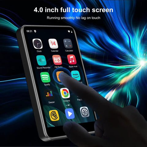 All In One Bluetooth WiFi MP3 Player With Android OS 4 Inch Touch Screen 80GB Storage Spotify Music And Video Player interface