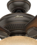 Close-up of Matheston Indoor And Outdoor Ceiling Fan With Light And Pull Chain Control, Ultra Quiet WhisperWind Motor casing detail.