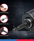 3/8 Inch Pro Grade Drill Chuck Adapter for Impact Drivers with 1/4 Inch Quick Change Shank with 3-jaw design and durable construction