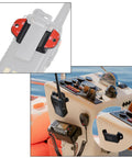 Dashboard Mount For Handheld Radios With Belt Clip No Fuss Install Car Boat Walkie Talkie Holder Pack Of 2 shown on boat dashboard