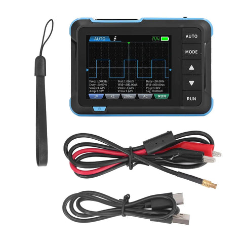 Handheld Oscilloscope With 5Ms Real Time Sampling Rate And 1MHz Bandwidth, USB cables and wrist strap, dual channel display