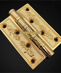 Heavy Duty Solid Brass Door Hinges 4 Inch Or 5 Inch Thick 4mm Wood Gate Bearing Silent With Screws Black Bronze Finish European Style Premium Hinges
