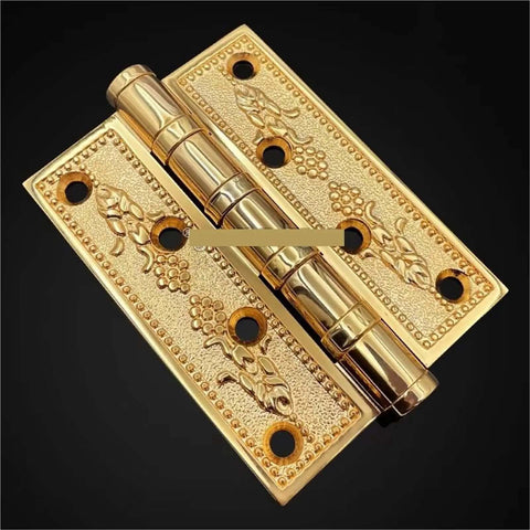 Heavy Duty Solid Brass Door Hinges 4 Inch Or 5 Inch Thick 4mm Wood Gate Bearing Silent With Screws Black Bronze Finish European Style Premium Hinges