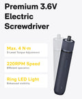 18 Piece Electric Screwdriver Tool Kit With LED Light 3 Torque Settings 10 Bits Compact Portable Home Repair Set