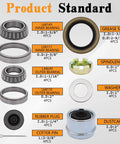 4 Set Boat Trailer Bearing Kit For 3500Lb EZ Lube Axles With L68149 And L44649 Bearings Seals Dust Covers Cotter Pins