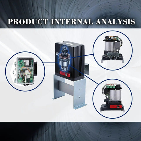 Product internal components of Automatic Sliding Gate Opener With Remote Transmitters And Infrared Photocell Sensor, Chain Drive Kit.