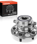Rear Wheel Bearing And Hub Assembly With Five Lug Pattern For Honda CRV AWD Models 2017 Through 2022 Replacement Heavy Duty Durable For All Wheel Drive Only Easy Install And Smooth Ride shown next to packaging box.
