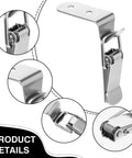 Close-up of 4 Pack 90 Degree Tool Box Hood Locks Latches with stainless steel spring-loaded toggle latch details