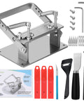 Pro Grade Leather Skiver And Cutter Kit With Skiving Machine Peeler Wide Mouth Knife Leather Carving Knife 10 Replaceable Blades