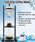 Premium Top Shelf Iced Coffee Cold Brew Drip Coffee Maker With Wood And Glass Dripper For Eight Cup Smooth Sipping And Zero Drama Kitchen Or Office Setup