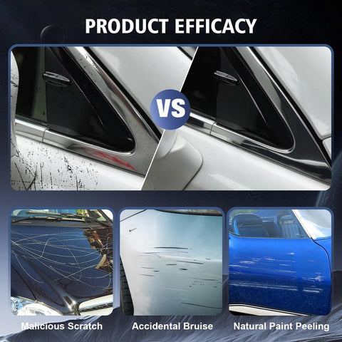 Scratch Repair Pen For Cars Quick Easy Paint Touch Up That Fixes Scratches Chips And Scuffs In Seconds waterproof and UV resistant demonstrating product efficacy on car scratches and peeling