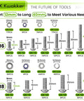 All In One 500Pcs M6 M8 Stainless Steel Screws And Bolts Kit With Nuts Washers And Lock Nuts Metric Assortment 12Mm To 40Mm Length Includes Wrenches For Home DIYers