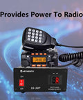 DC Regulated Bench Power Supply 13.8V 30A Compact Universal with USB and Type C Quick Charge powering a HAM radio