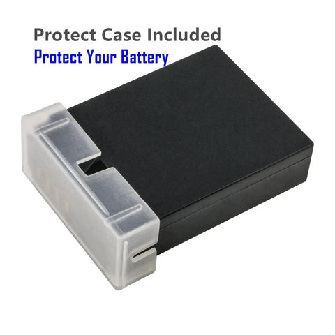 Two Pack High Capacity Canon LP-E10 Batteries With Slim USB Charger For EOS 1100D 1200D T3 T5 Kiss X50 X70 DSLRs And LPE10 Grip, USB Powered 5V 2A Input, 4.2V and 8.4V 600mA Output, Red LED Indicator, protective case