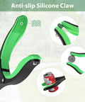 VerdiNex 52-inch foldable reacher grabber tool with anti-slip silicone jaw in green and black