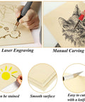 12Pcs basswood sheets, 16x12x1/16 in unfinished for arts and crafts, carving, pyrography, and laser engraving.