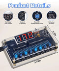 Hands On Binary To Decimal Soldering Kit With LED Display And Digital Readout For Beginners Teens And Adults Back To School Friendly Educational Electronics Project For Programmers And Hobbyists, featuring a red digital display and blue LED indicators.