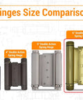 Heavy Duty Double Action Cafe Door Hinges 6 Inch For Saloon And Bar Swinging Doorways Adjustable Tension Built For High Traffic Size Comparison