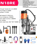 Heavy Duty Magnetic Drill Press With 1710W Motor For Steel Structures And Industrial Job Sites featuring tools and specs.