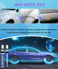 Car Scratch Repair Kit With 2 Pack Touch Up Paint Pens And Varnish Clear Coat For Chips And Rim Scuffs, Quick And Easy Auto Scratch Remover