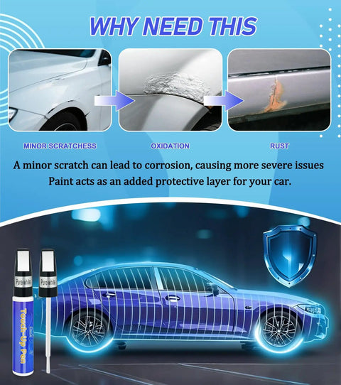 Car Scratch Repair Kit With 2 Pack Touch Up Paint Pens And Varnish Clear Coat For Chips And Rim Scuffs, Quick And Easy Auto Scratch Remover