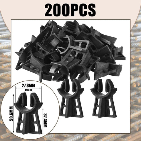 200 Pieces Rebar Chairs Plastic Heavy Duty Spacers For Concrete Forming Fits Bar Sizes 3 To 5 Anti Rust Durable Stand