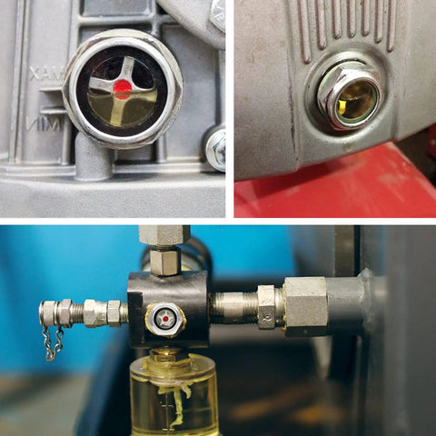 4 Pack Aluminum Oil Sight Glass For Air Compressors Pro Grade Three Quarter Inch NPT Male Threaded Liquid Level Gauge