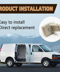 Beefy Two Pack Sun Visor Clip Retainer For 2003-2019 Chevy Express And GMC Savana Vans shown with van backdrop