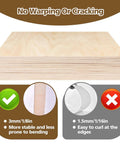 Adrattnay basswood sheets, 3mm (1/8 in) thick, 12x12 in, 24 pcs, light natural wood