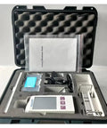 Kick Butt Touch Screen Surface Roughness Tester And Badass Heavy Duty Finish Gauge With Detachable Measurement Probe in a protective case.