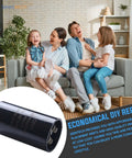 Family on sofa; Inset of 161-193 UF Round Motor Start Capacitor 110-125V AC 50/60Hz Universal Fit For AC Motor Run Or Fan Start