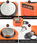 Orange HZLZRZ 10-ton hydraulic cylinder jack with CP-180 hand pump and Porta Power kit, includes ZG3/8" male connector.