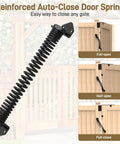 Anti Sag Gate Kit Two Pack Heavy Duty Fence Gate Hardware For Sag Free Smooth Open And Close Provides Strong Post Support And Easy Installation For Durable Gates, black steel auto-close spring gate hardware